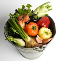 zöldség, gyümölcs, rák